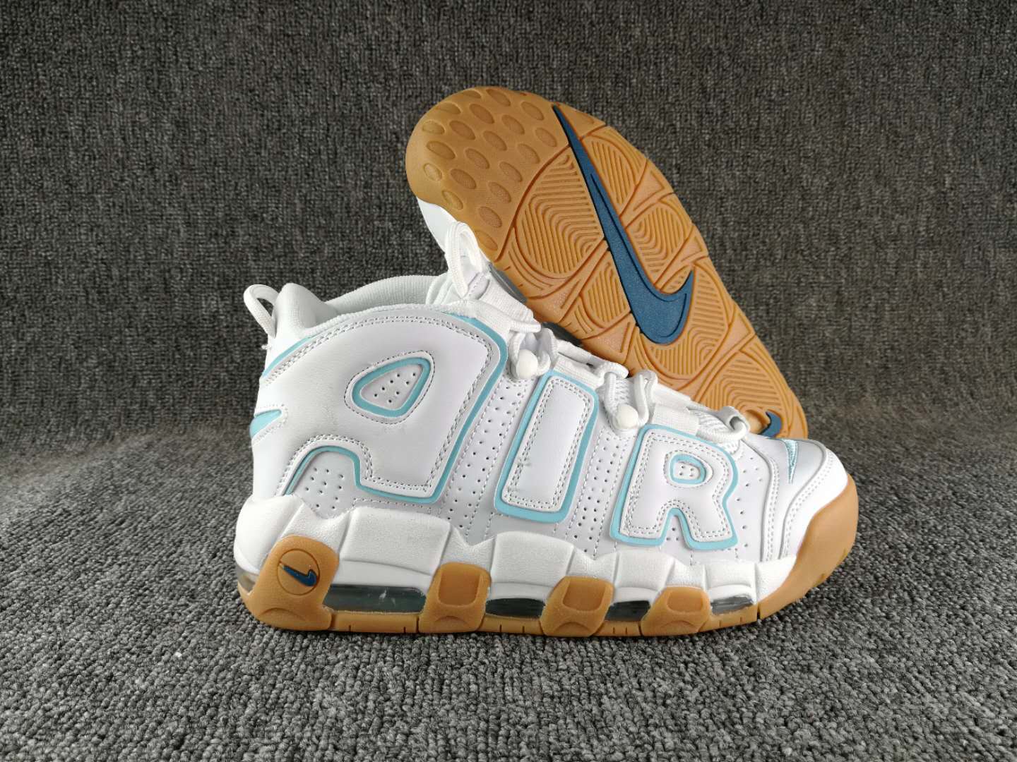 New Nike Air More Uptempo Laker Blue Blue Shoes